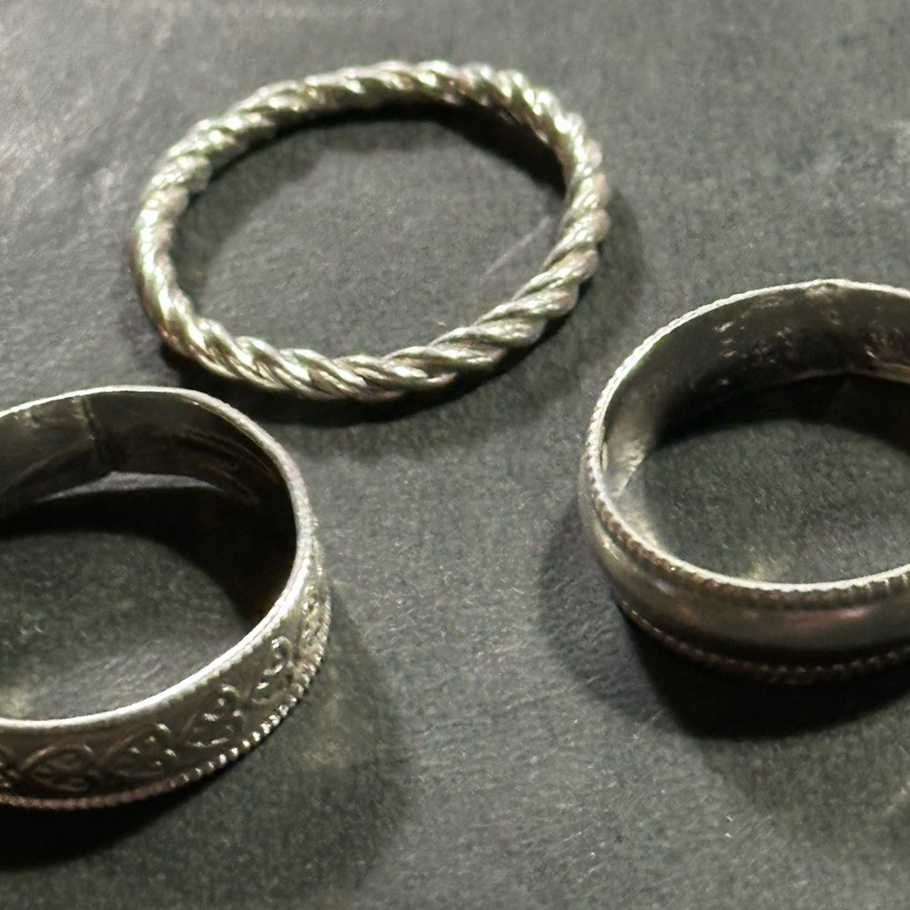 Elegant Silver Ring Set Stackable’s 925 Sterling … - image 3